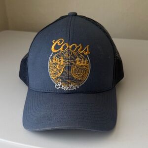 Brixton Navy and Gold Embroidered Hat